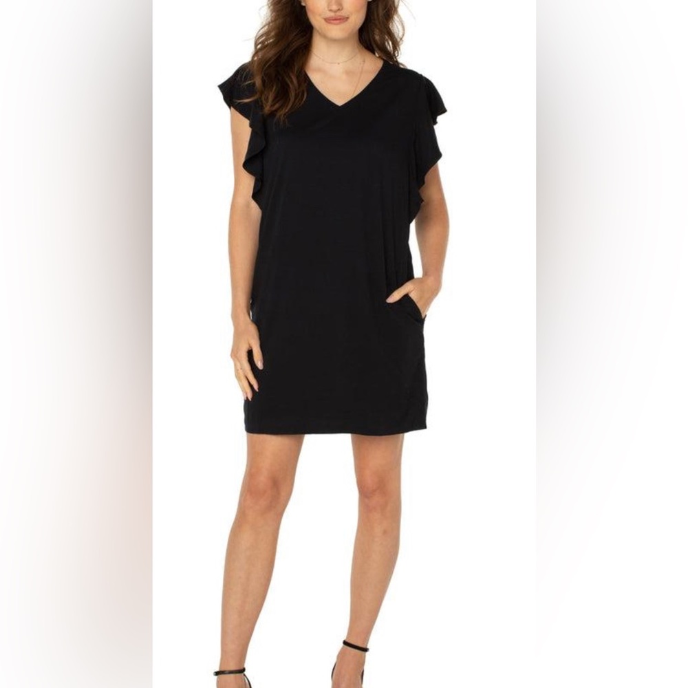 NWT Liverpool Los Angeles Flutter Sleeve Dress